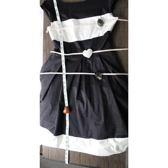 Kate Spade New York Adette black white cocktail dress fit and flare 8 - Picture 7 of 13
